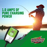 Interstate Batteries 920005 Automatic Battery Charger and Maintainer, 12V 1.0 Amp SLA/AGM Sealed Lead Acid Trickle Charger, Pack of 2